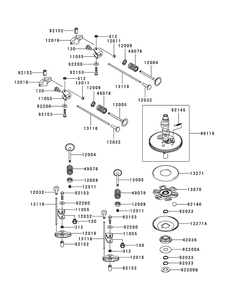 Kawasaki Fr730v-As05 Valve And Camshaft Diagram and Parts List for Z-FORCESZ60 (17AIDGHD-17AIDGHD010)(2014) Cub Cadet Lawn Tractor